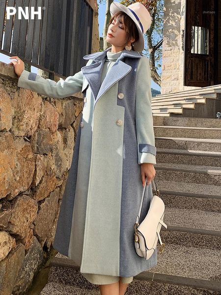 women's wool & blends tweed coat middle long korean autumn winter 2021 thickened slim over the knee woolen, Black
women's wool & blends tweed coat middle long korean autumn winter 2021 thickened slim over the knee woolen, Black