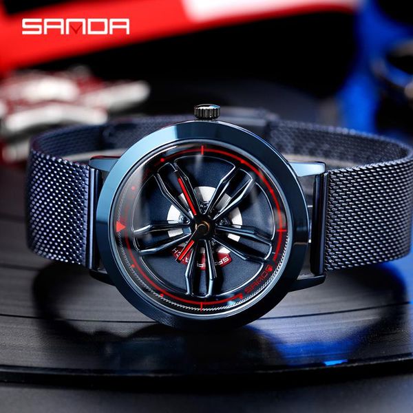 wristwatches sanda car watch wheel model rotating dial quartz wristwatch quality hook buckle steel mesh belt fashion business men, Slivery;brown
wristwatches sanda car watch wheel model rotating dial quartz wristwatch quality hook buckle steel mesh belt fashion business men, Slivery;brown