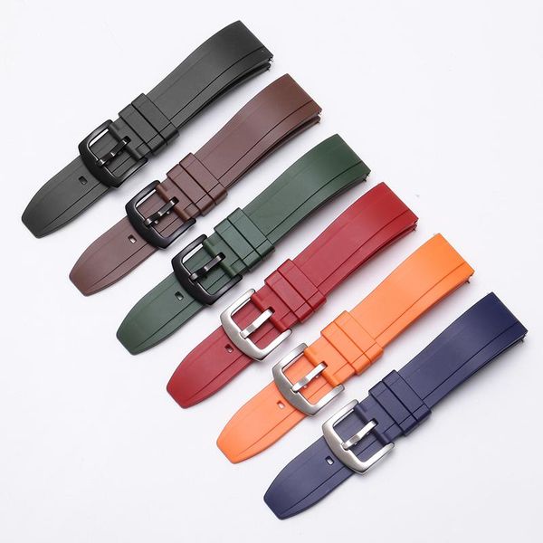 watch bands 20 22 24mm fluorine rubber watchband black red green brown strap with pin buckle for men's sport accessories quick release, Black;brown
watch bands 20 22 24mm fluorine rubber watchband black red green brown strap with pin buckle for men's sport accessories quick release, Black;brown