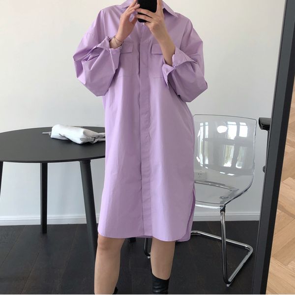 spring autumn long sleeve turn-down collar cotton shirt dress korea minimalist loose plus size women qx692 210510, Black;gray
spring autumn long sleeve turn-down collar cotton shirt dress korea minimalist loose plus size women qx692 210510, Black;gray