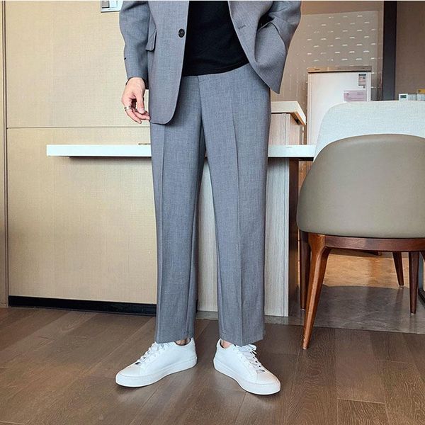men's pants male korean streetwear chic elastic waist ankle-length pant men trendy fashion casual suit man, Black
men's pants male korean streetwear chic elastic waist ankle-length pant men trendy fashion casual suit man, Black