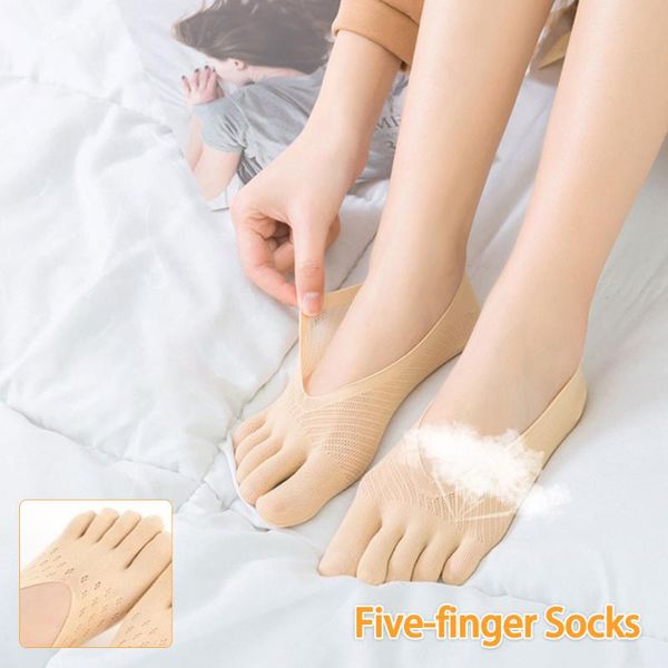 women summer five-finger socks female ultrathin sock funny toe invisible sokken with silicone anti-skid breathable anti-friction & hosiery, Black;white 
women summer five-finger socks female ultrathin sock funny toe invisible sokken with silicone anti-skid breathable anti-friction & hosiery, Black;white