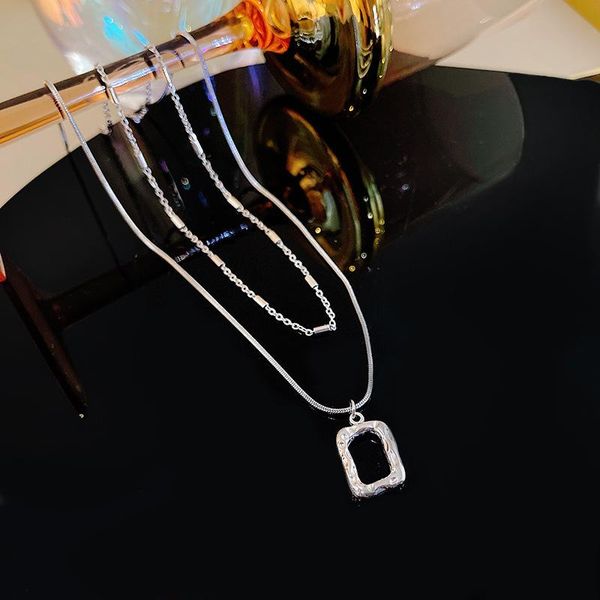 pendant necklaces fashion double layer geometric choker ncklace silver color titanium steel tassel for women girls jewelry gift
pendant necklaces fashion double layer geometric choker ncklace silver color titanium steel tassel for women girls jewelry gift