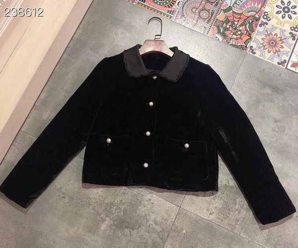 women's jackets fyion coat 2021 autumn winter fashion design women runway velvet beading collar diamonds buttons elegant slim jacket, Black;brown
women's jackets fyion coat 2021 autumn winter fashion design women runway velvet beading collar diamonds buttons elegant slim jacket, Black;brown