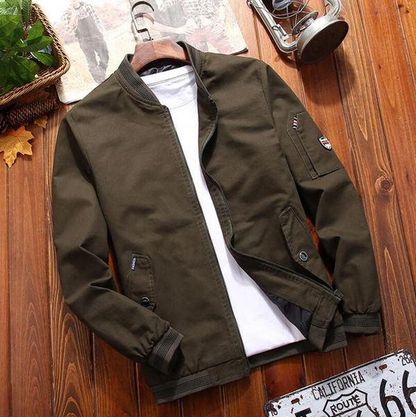 men's jackets baseball jacket men clothing autumn cotton windbreaker pilot coat army bomber cargo flight male clothes, Black;brown
men's jackets baseball jacket men clothing autumn cotton windbreaker pilot coat army bomber cargo flight male clothes, Black;brown