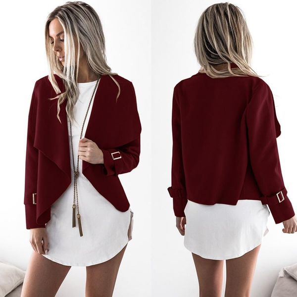 women's jackets women cardigan fashion solid turn collar jacket casual long sleeve clothing winter elegant short coat wld142, Black;brown
women's jackets women cardigan fashion solid turn collar jacket casual long sleeve clothing winter elegant short coat wld142, Black;brown