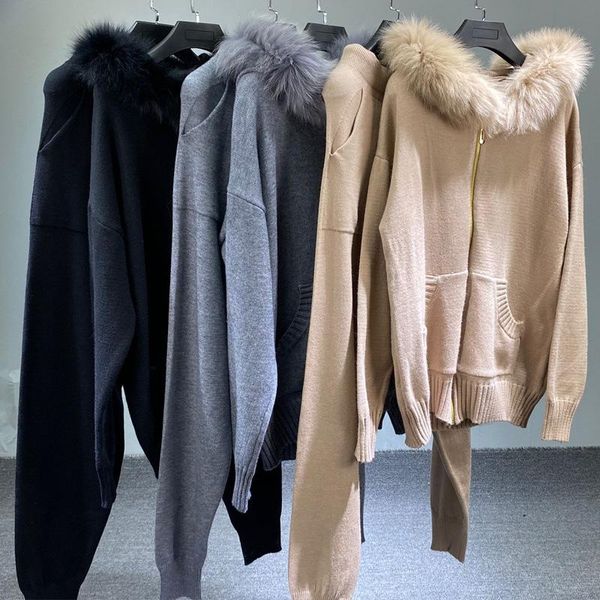 women's two piece pants hooded suit winter women 2021 wild zipper cardigan + elastic knitted sports two-piece female style, White
women's two piece pants hooded suit winter women 2021 wild zipper cardigan + elastic knitted sports two-piece female style, White