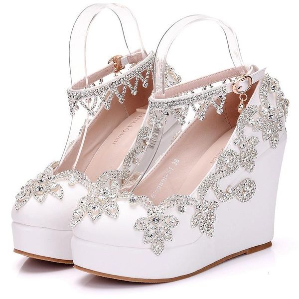 dress shoes woman pumps wedding party banquet pu rhinestones buckle strap .8cm wedges high heels round toe women size 35-42, Black
dress shoes woman pumps wedding party banquet pu rhinestones buckle strap .8cm wedges high heels round toe women size 35-42, Black