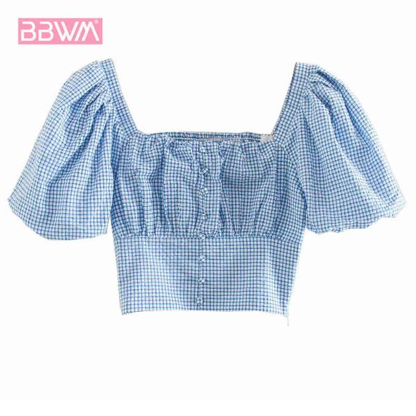 harajuku retro square collar slim elasticated plaid short female shirt summer sweet and fresh chic women's 210507, White
harajuku retro square collar slim elasticated plaid short female shirt summer sweet and fresh chic women's 210507, White