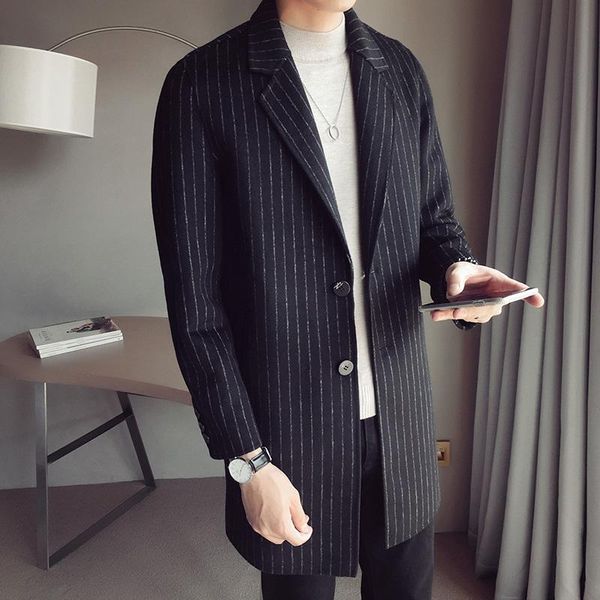 men's trench coats long style mens luxury classic stripes single breasted jackets and fashion slim fit casual male, Tan;black
men's trench coats long style mens luxury classic stripes single breasted jackets and fashion slim fit casual male, Tan;black