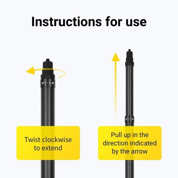 selfie monopods 1.5m ultra-long carbon fiber invisible stick for insta360 durable 4 adjustable length
selfie monopods 1.5m ultra-long carbon fiber invisible stick for insta360 durable 4 adjustable length
