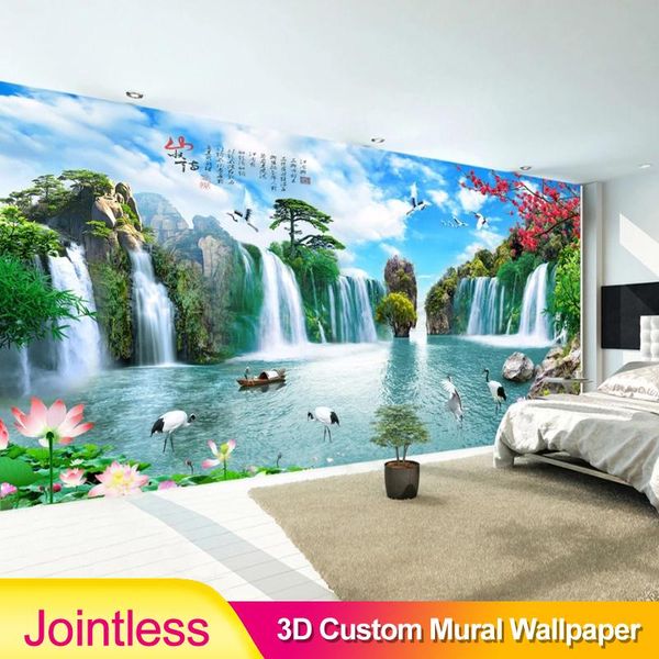 wallpapers jointless chinese style mountain water landscape large waterfall custom 3d po murals wallpaper for living room tv background
wallpapers jointless chinese style mountain water landscape large waterfall custom 3d po murals wallpaper for living room tv background