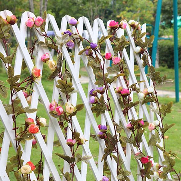 2pcs artificial flowers rattans 220cm simulation rose vine with green leaves hanging garland wall wedding decorative fake flower & wreaths
2pcs artificial flowers rattans 220cm simulation rose vine with green leaves hanging garland wall wedding decorative fake flower & wreaths