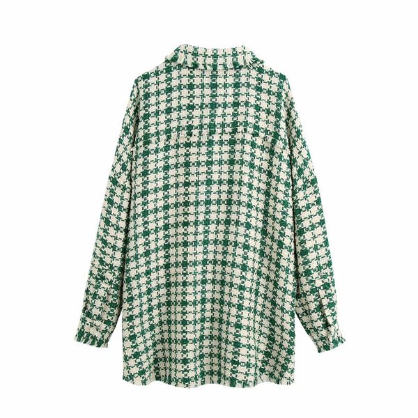 jackets fashion lapel long sleeve women's jacket green grid retro with pockets tweed female tassel coat chic, Black;brown
jackets fashion lapel long sleeve women's jacket green grid retro with pockets tweed female tassel coat chic, Black;brown