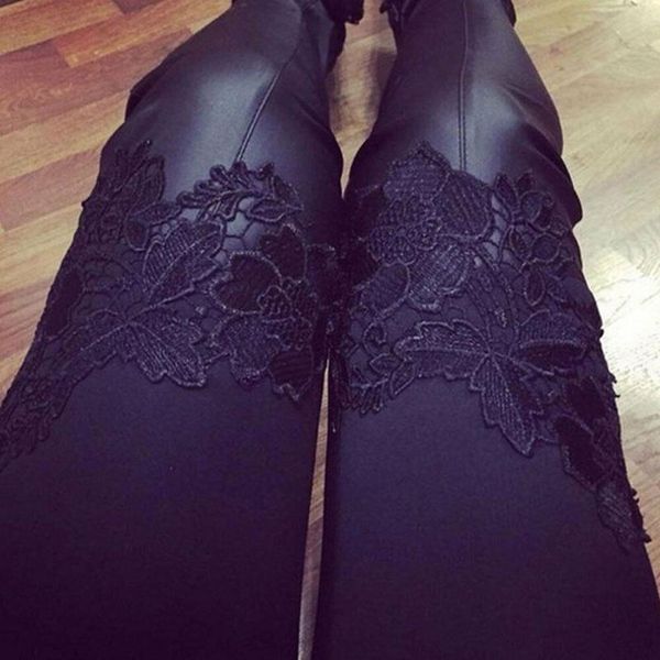 solid lace pencil women pants plus size s xl high waist full length black latex pu leather leggings skinny, Black;white
solid lace pencil women pants plus size s xl high waist full length black latex pu leather leggings skinny, Black;white