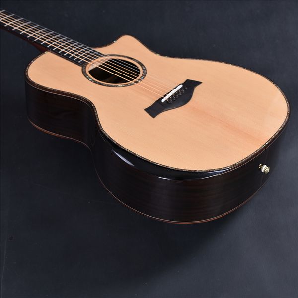 custom solid spruce 914 acoustic guitar 40 inch real abalone 914ce guitar