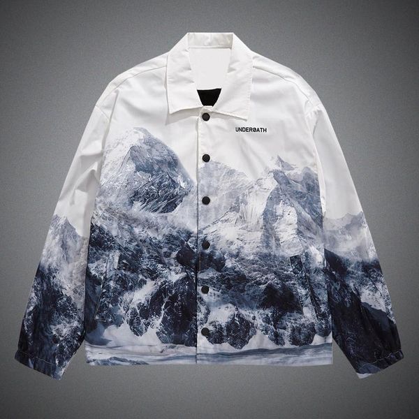men's jackets snow mountain print windbreaker jacket coat streetwear chinese style hip hop harajuku casual men spring outerwear, Black;brown
men's jackets snow mountain print windbreaker jacket coat streetwear chinese style hip hop harajuku casual men spring outerwear, Black;brown