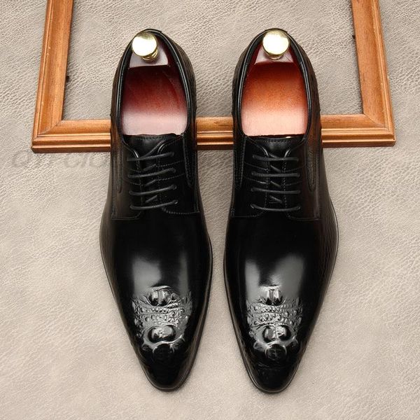 men oxford shoes genuine leather alligator prints men dress shoes classic black wine red lace up pointed toe formal shoes men
men oxford shoes genuine leather alligator prints men dress shoes classic black wine red lace up pointed toe formal shoes men