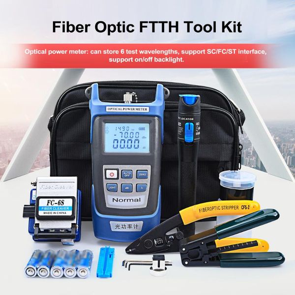 professional hand tool sets fiber optic ftth kit optical power meter cleaver wire stripper cold connection tools set storage bag
professional hand tool sets fiber optic ftth kit optical power meter cleaver wire stripper cold connection tools set storage bag