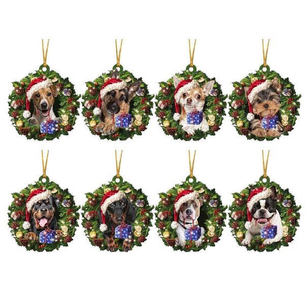 christmas decorations 8pcs dog puppy tree ornaments pendant xmas decoration personalized 2022 year decor 
christmas decorations 8pcs dog puppy tree ornaments pendant xmas decoration personalized 2022 year decor