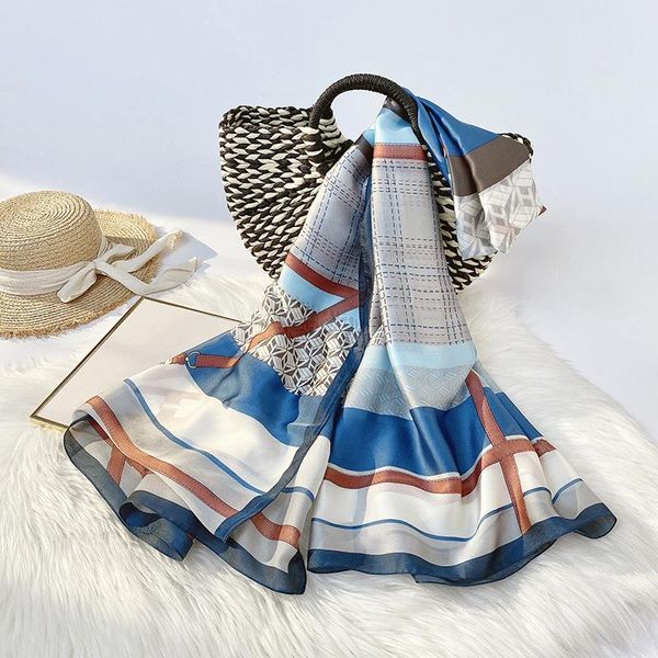 scarves jtvovo 2021 90x180cm women's silk printed scarf beach travel shawl for ladies headscarf handkerchief, Blue;gray
scarves jtvovo 2021 90x180cm women's silk printed scarf beach travel shawl for ladies headscarf handkerchief, Blue;gray