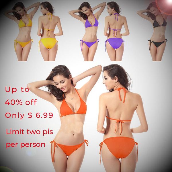 women's swimwear brazilian bikini set string swimsuit women fitness halter bathing suit girl thong fashion, White;black
women's swimwear brazilian bikini set string swimsuit women fitness halter bathing suit girl thong fashion, White;black