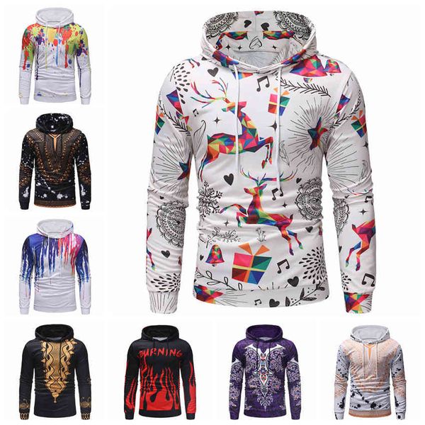 fashion fleece autumn and winter 2021 fashion creative printing hooded men's pullover long sleeve sweater hoodies, Black 
fashion fleece autumn and winter 2021 fashion creative printing hooded men's pullover long sleeve sweater hoodies, Black