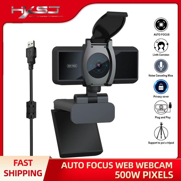 webcams autofocus webcam with stereo microphone and privacy cover 5m 1080p usb web camera, compatible zoom/skype/teams/webex, pc