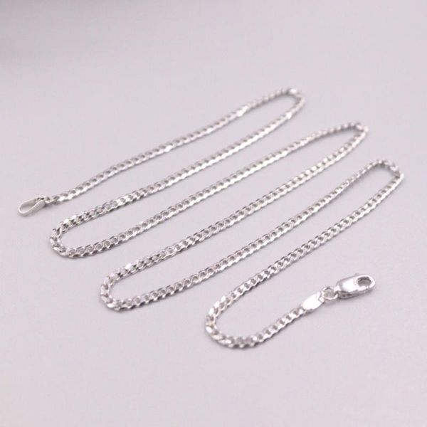 pure 18k white gold necklace men women gift 2mm curb link chain 5.6g / 18inch chains, Silver
pure 18k white gold necklace men women gift 2mm curb link chain 5.6g / 18inch chains, Silver