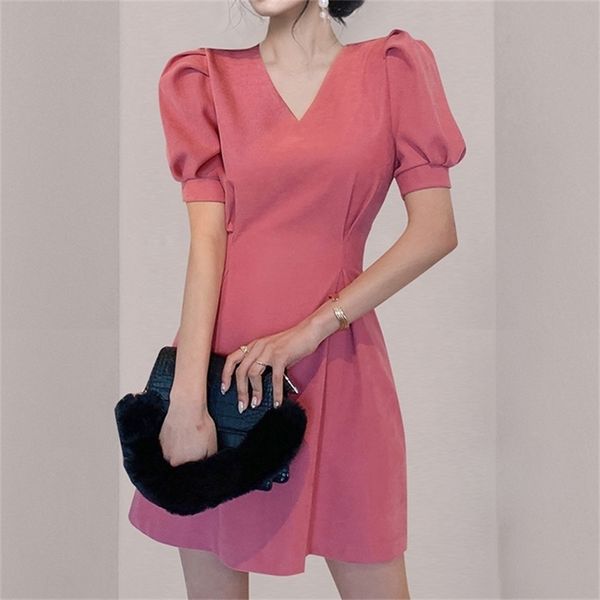 women's dress summer temperament elegant v-neck puff sleeve vintage ol female slim waist a-line mini 210519, Black;gray
women's dress summer temperament elegant v-neck puff sleeve vintage ol female slim waist a-line mini 210519, Black;gray