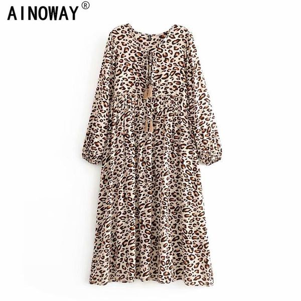 vintage chic women long sleeve leopard print beach bohemian midi dress ladies lace-up rayon boho happie vestidos casual dresses, Black;gray
vintage chic women long sleeve leopard print beach bohemian midi dress ladies lace-up rayon boho happie vestidos casual dresses, Black;gray