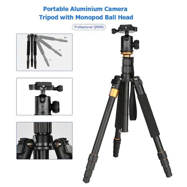 tripods q999s aluminium tripod travel axis inversion multi-function dexterous professional monopod ball head camera accessories
tripods q999s aluminium tripod travel axis inversion multi-function dexterous professional monopod ball head camera accessories