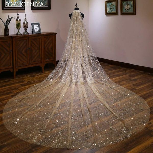 bridal veils wedding accessories  with comb one layer cathedral veil 3.5 meters beaded cut edge champagne headwear gorgeous luxurious, Black
bridal veils wedding accessories  with comb one layer cathedral veil 3.5 meters beaded cut edge champagne headwear gorgeous luxurious, Black