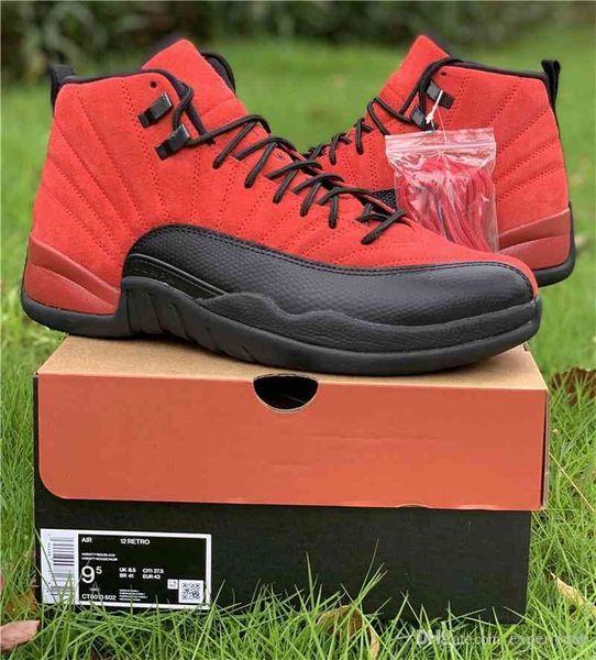 authentic 12 reverse flu game 12s varsity red black real carbon fiber men basketball shoes athletic sneakers with original box, White;red
authentic 12 reverse flu game 12s varsity red black real carbon fiber men basketball shoes athletic sneakers with original box, White;red