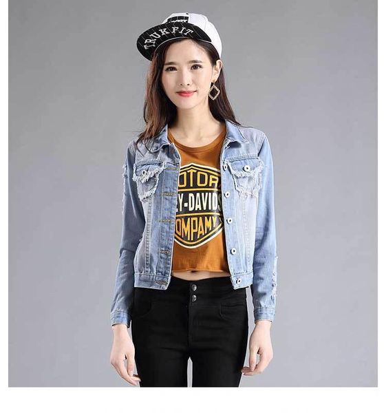 women's jackets casual hole women short jean jacket turn-down collar oversized overcoat embroidery and coats streetwear, Black;brown
women's jackets casual hole women short jean jacket turn-down collar oversized overcoat embroidery and coats streetwear, Black;brown