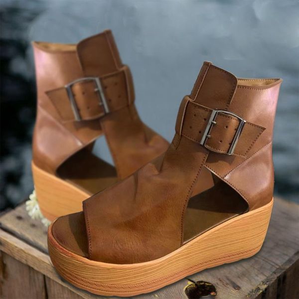 sandals outdoor women's platform fish mouth fashion solid color casual wedge heel buckle shoes, Black
sandals outdoor women's platform fish mouth fashion solid color casual wedge heel buckle shoes, Black