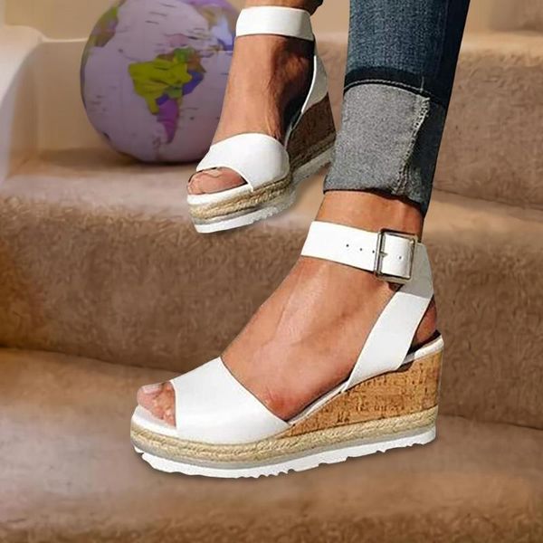 sandals wedge casual summer ankle strap shoes for women studded detail platform buckle peep toe thick bottom, Black
sandals wedge casual summer ankle strap shoes for women studded detail platform buckle peep toe thick bottom, Black
