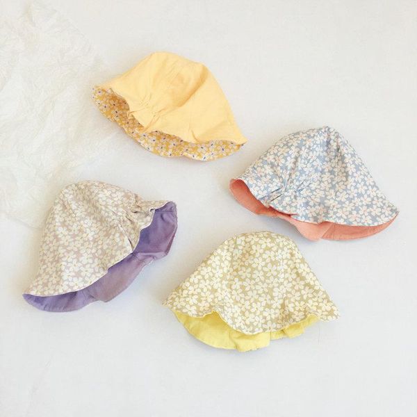 wide brim hats 45-48cm infant bucket hat floral macaron colored cotton caps double sided 0-2 years baby summer sun chapeau enfant, Blue;gray
wide brim hats 45-48cm infant bucket hat floral macaron colored cotton caps double sided 0-2 years baby summer sun chapeau enfant, Blue;gray