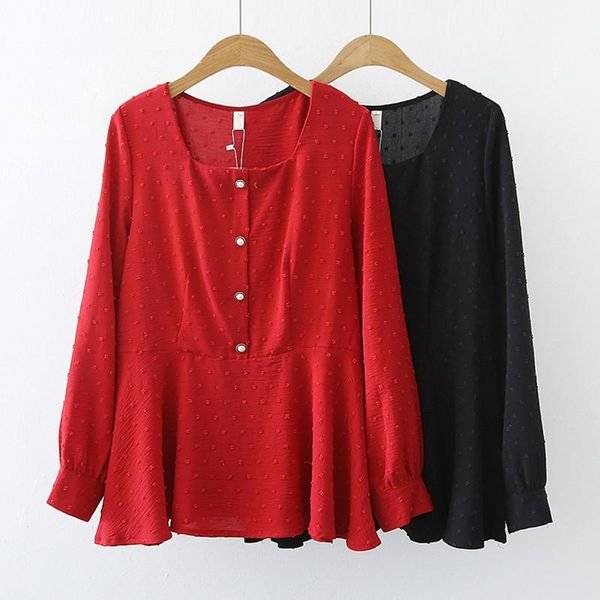 plus size t-shirt shirt for women spring and autumn long sleeve square collar three-dimensional jacquard cotton fabric large, Black
plus size t-shirt shirt for women spring and autumn long sleeve square collar three-dimensional jacquard cotton fabric large, Black