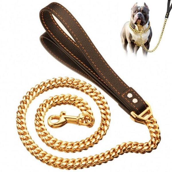dog collars & leashes 10/14mm stainless steel pet golden chain collar encryption leash for small medium large dogs lead supplies
dog collars & leashes 10/14mm stainless steel pet golden chain collar encryption leash for small medium large dogs lead supplies