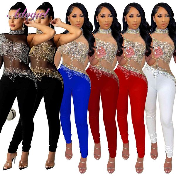 diamonds sheer mesh one shoulder mock neck night party clubwear jumpsuit women overalls backless see through outfit rompers 211115, Black;white
diamonds sheer mesh one shoulder mock neck night party clubwear jumpsuit women overalls backless see through outfit rompers 211115, Black;white