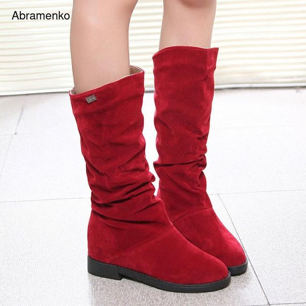 womens boots faux suede mid calf flat warm comfortable woman autumn shoes leather black size 35-40
womens boots faux suede mid calf flat warm comfortable woman autumn shoes leather black size 35-40