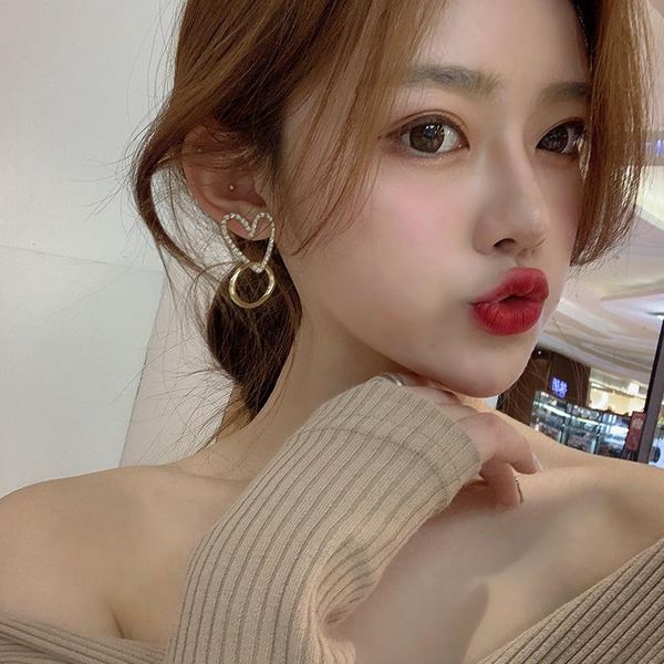 hoop & huggie fashion and fully-jewelled heart circle earrings korean graceful online influencer high-grade european american, Golden;silver
hoop & huggie fashion and fully-jewelled heart circle earrings korean graceful online influencer high-grade european american, Golden;silver