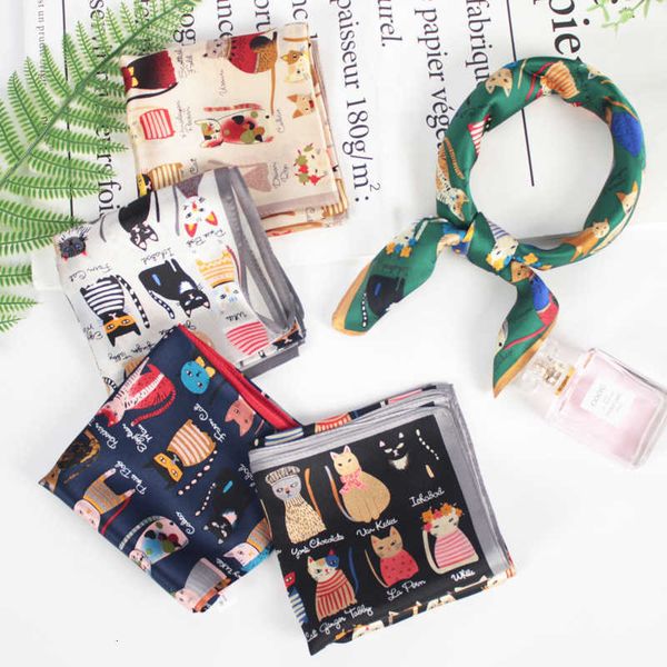 silk square women autumn and winter fashion lovely kittens decorative scarv ins small scarf, Blue;gray
silk square women autumn and winter fashion lovely kittens decorative scarv ins small scarf, Blue;gray