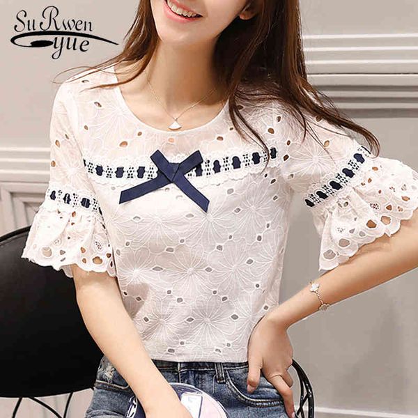 summer fashion women blouse shirt lace sweet style short sleeved hollow casual white clothing 0460 30 210427
summer fashion women blouse shirt lace sweet style short sleeved hollow casual white clothing 0460 30 210427