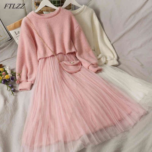 spring women two pieces suit o-neck knitted sweater and spaghetti strap mesh patchwork dress with satchel 210423, White
spring women two pieces suit o-neck knitted sweater and spaghetti strap mesh patchwork dress with satchel 210423, White