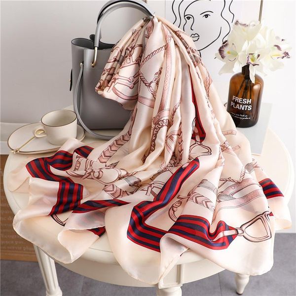 scarves 2021 silk scarf women spring and autumn fashion striped shawl female european american long warm sunscreen, Blue;gray
scarves 2021 silk scarf women spring and autumn fashion striped shawl female european american long warm sunscreen, Blue;gray