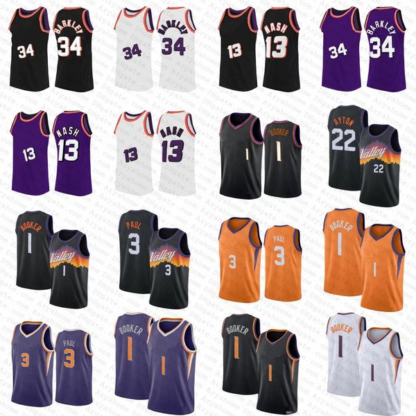 devin 1 booker deandre 22 ayton chris 3 paul city basketball jersey 75th anniversary steve 13 nash charles 34 barkley mens purple black retr, Black;red
devin 1 booker deandre 22 ayton chris 3 paul city basketball jersey 75th anniversary steve 13 nash charles 34 barkley mens purple black retr, Black;red