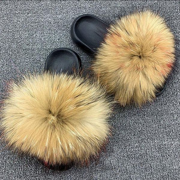 slippers summer women shoes real raccoon fur fluffy slides furry sandals with flat home female plush, Black
slippers summer women shoes real raccoon fur fluffy slides furry sandals with flat home female plush, Black