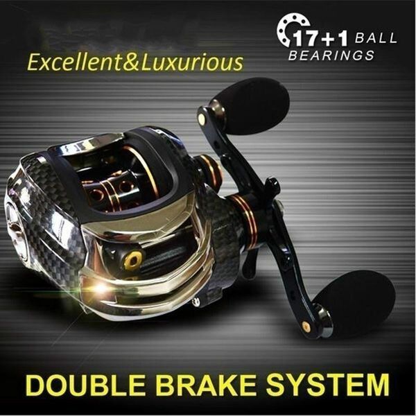 double brake baitcasting reel 18 ball bearings fishing gear water drop wheel right/left hand bait casting lure reels
double brake baitcasting reel 18 ball bearings fishing gear water drop wheel right/left hand bait casting lure reels